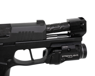 Sig Sauer P365 Threaded Barrel and Compensator Sig P365 Threaded Barrel, P365 Compensator Upgrade, Sig Sauer P365 Barrel Compensator Kit, 416R Stainless Barrel P365, P365 Muzzle Flip Reduction, Sig P365 Tactical Barrel, P365 Barrel Threaded Upgrade, M*CARBO P365 Compensator, P365 Flat Shooting Upgrade, Sig P365 Accuracy Upgrade